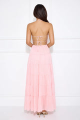Make Up Halter Maxi Dress