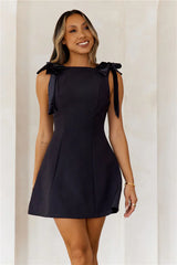 Holiday Hype Mini Dress Black