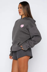 Never Stopping Oversized Hoodie Volcanic