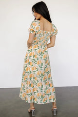 Amalfi Midi Dress | Lemon Print