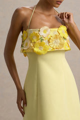 Shelley | Lemon Floral Bandeau Micro-Mini Dress