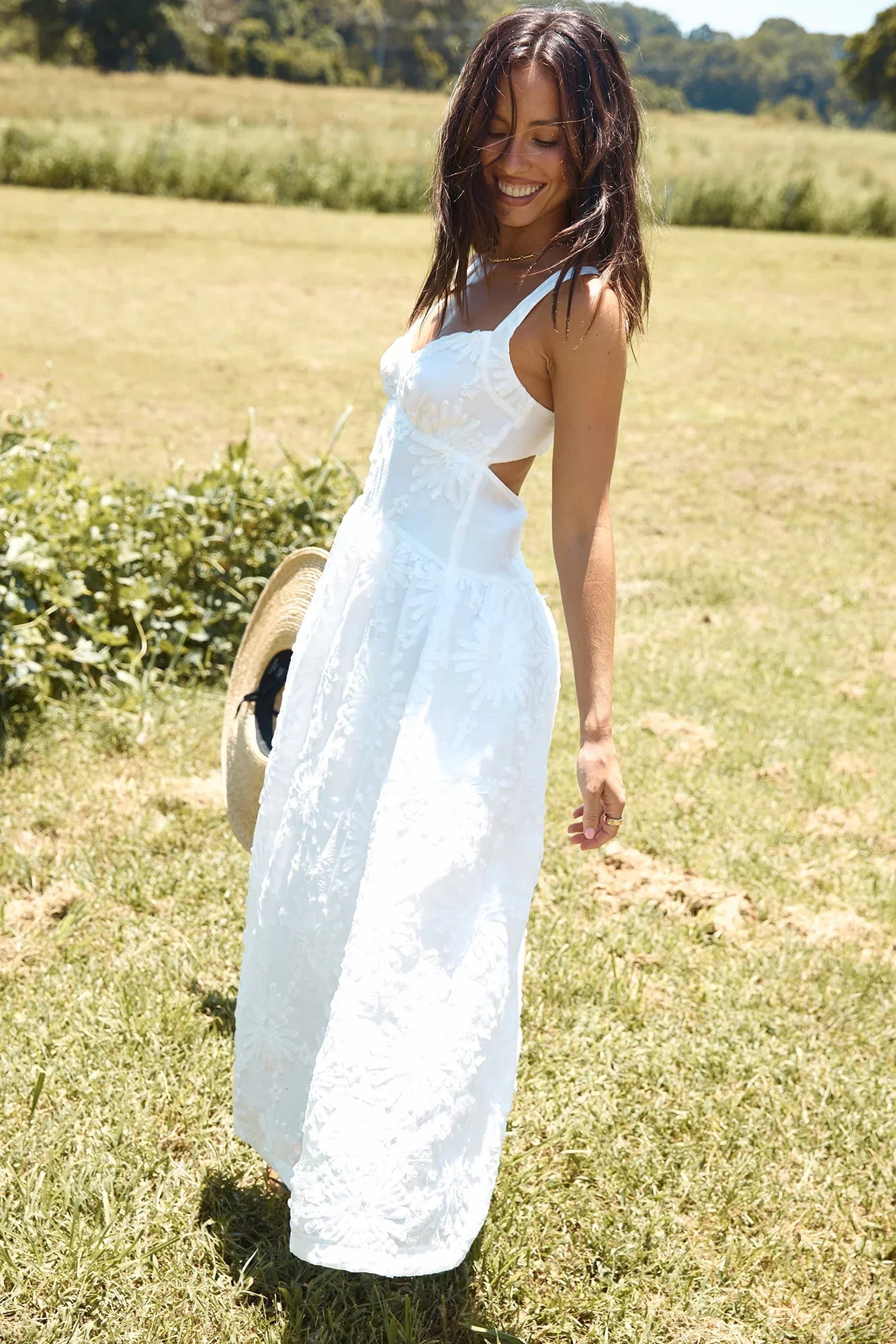 Porcelain Princess Maxi Dress White