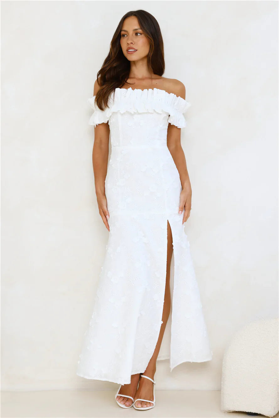 Spring Serenade Off Shoulder Maxi Dress