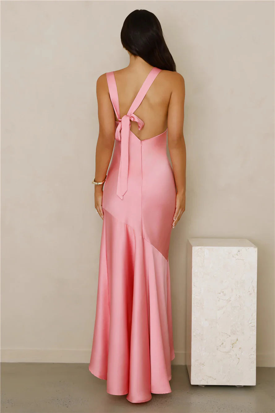 Bespoke Beauty Satin Maxi Dress