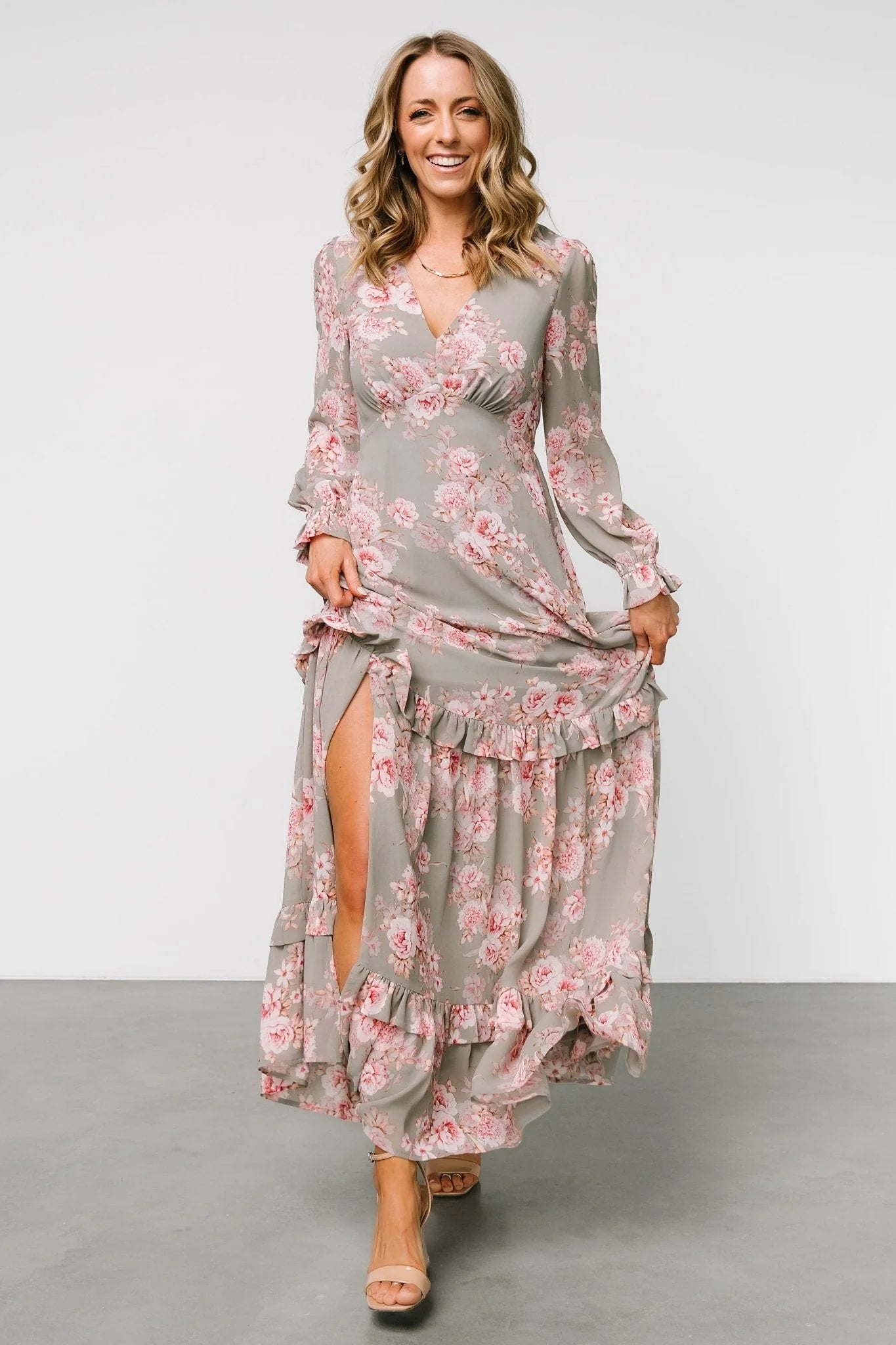 Liliana Maxi Dress | Dusty Sage + Rose