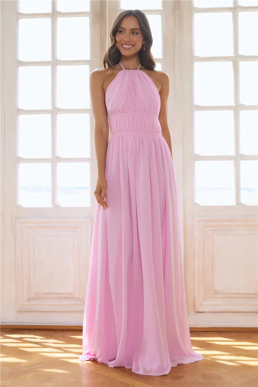 Luxuriously Stylish Halter Maxi Dress