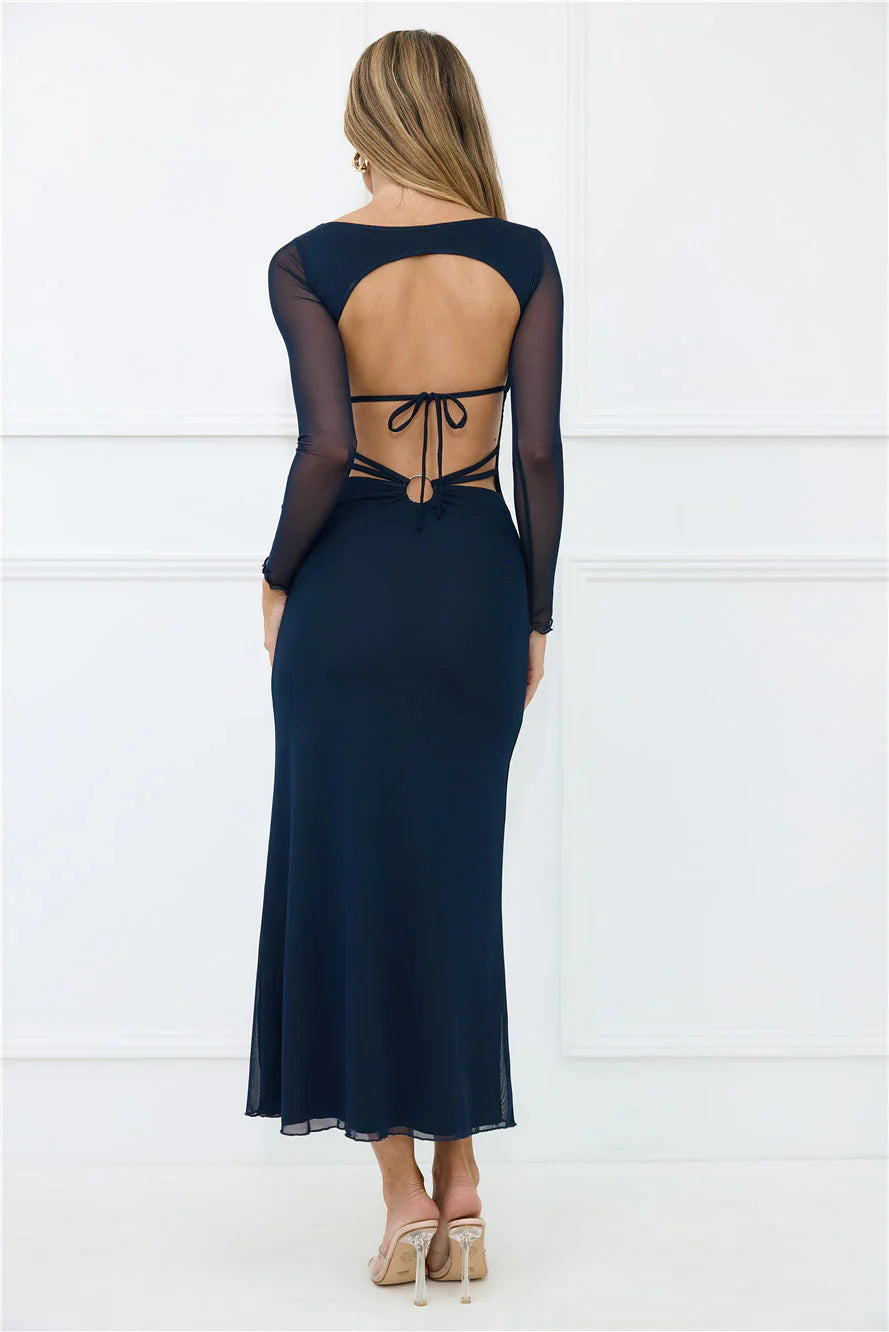 Thinking Pretty Long Sleeve Maxi Dress