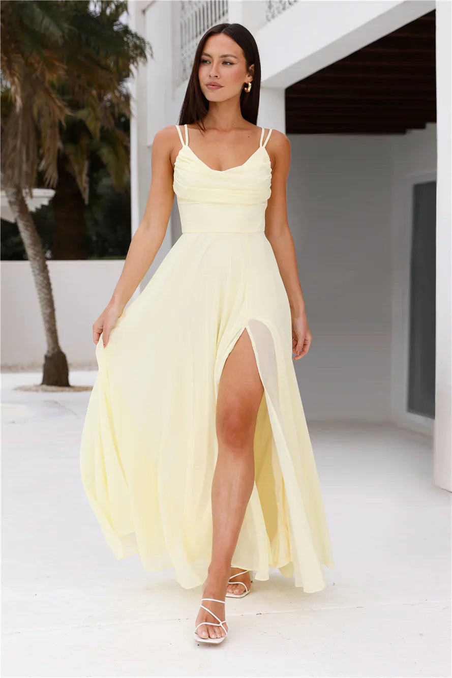 Frosted Bloom Maxi Dress