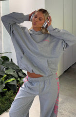 Lucky Thirteen Shaya Oversized Hoodie Dark Grey Marle