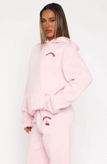 Love Me Tender Oversized Hoodie Pink