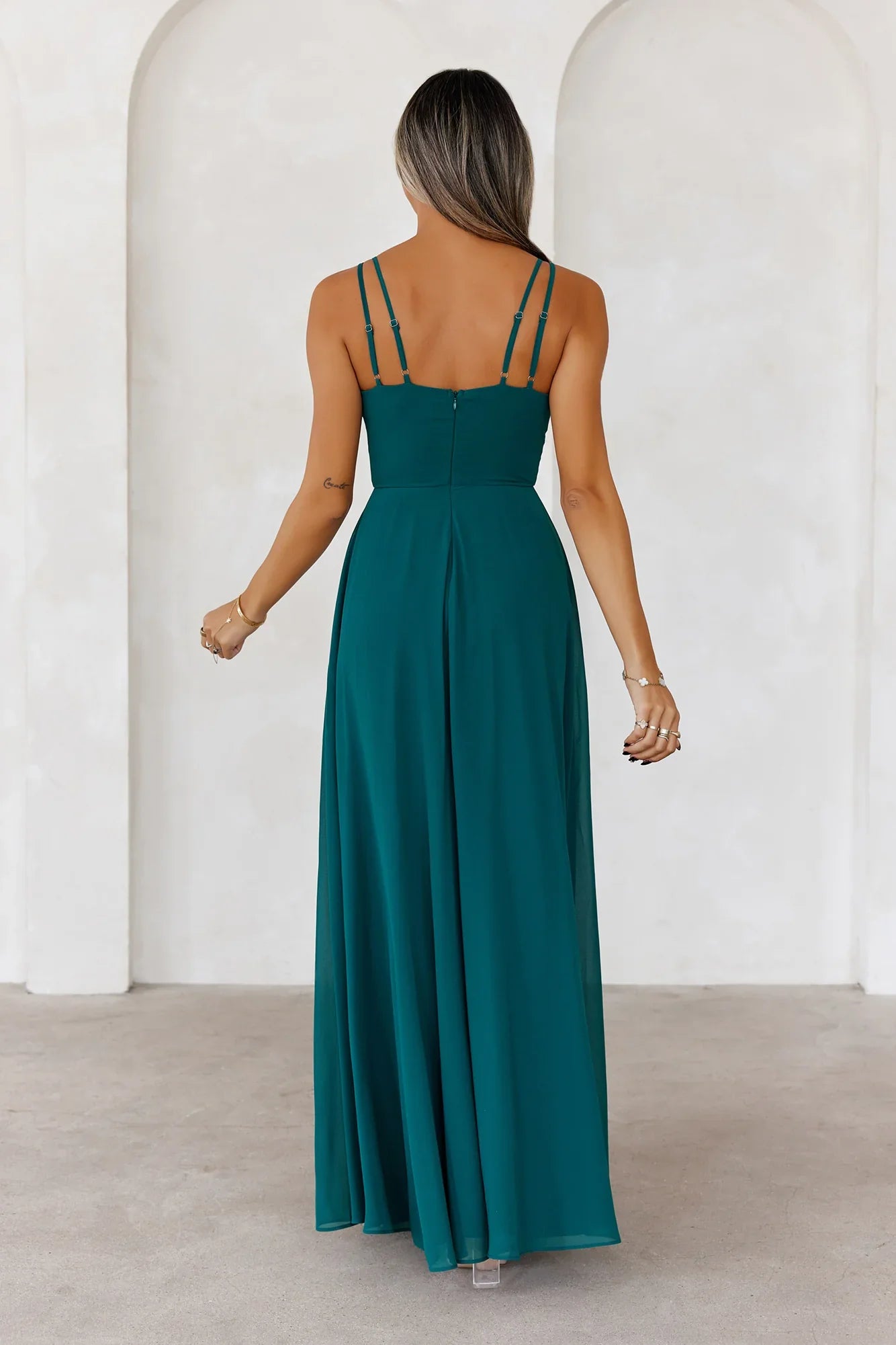 Frosted Bloom Maxi Dress
