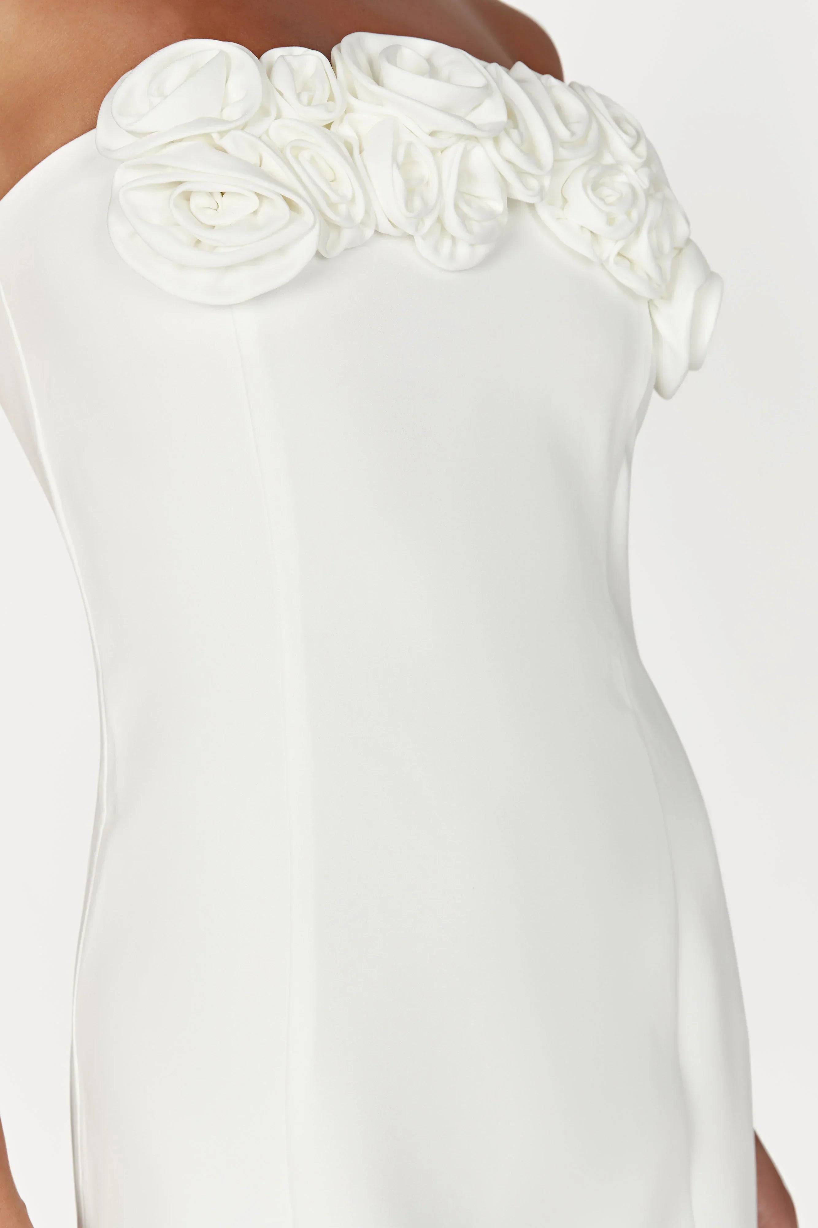 Brooks Rose Mini Dress - White