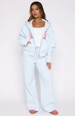 Lucky Thirteen Audrina Wide Leg Sweatpants Blue
