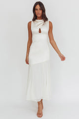 Meliza Keyhole Bust Maxi Dress Oyster