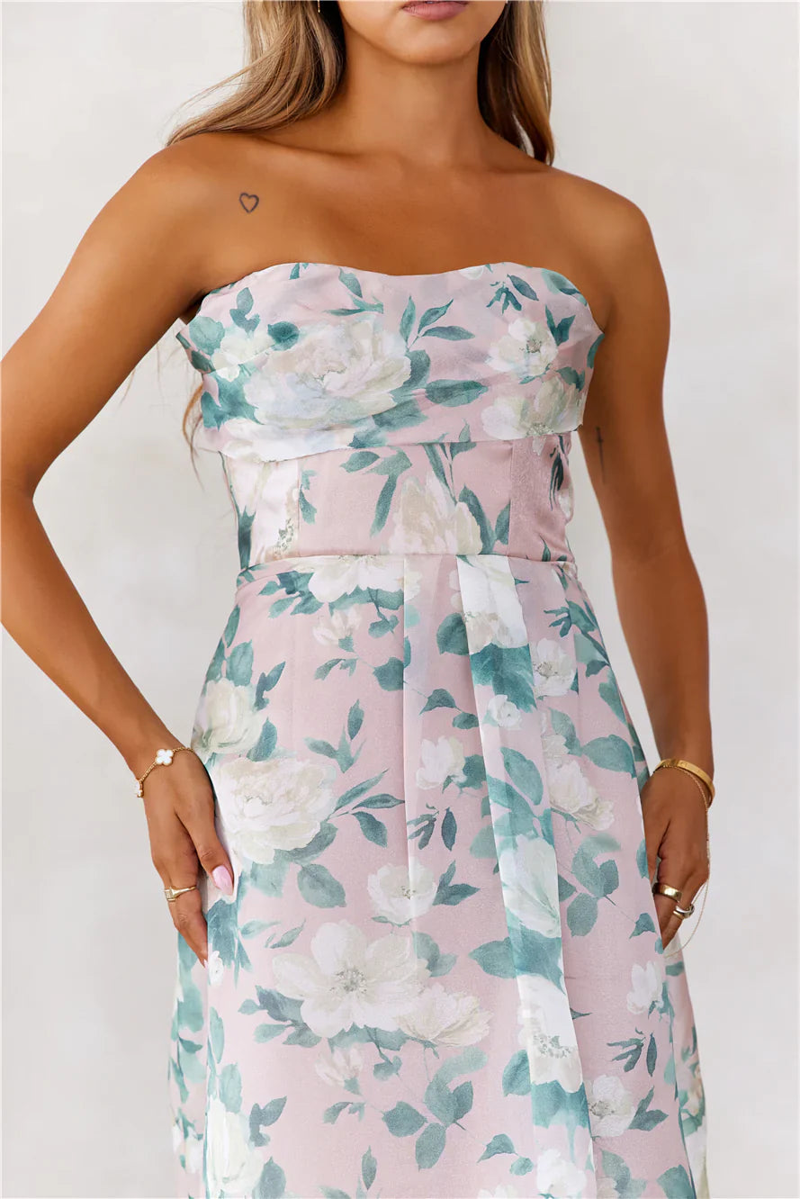 Elegant Essence Strapless Maxi Dress