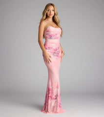 Trina Floral Mermaid Formal Dress