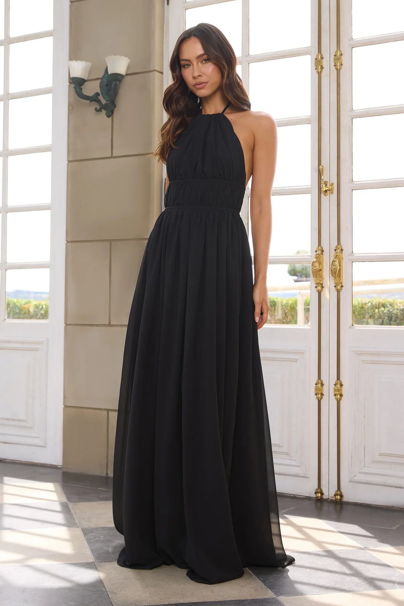 Luxuriously Stylish Halter Maxi Dress